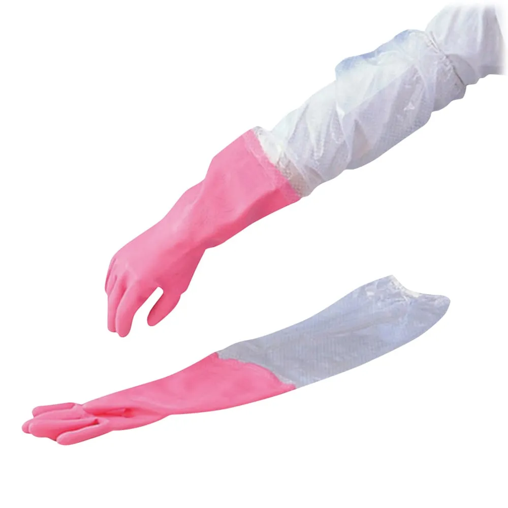 6-937-02 VINYLOVE Gloves (With Arm Cover, Thick Type) No 140 600mm M 1 Pair 140-M