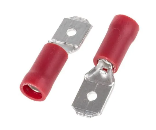 63-4641-40 RS PRO Red Insulated Spade Connector, 6.35 x 0.8mm Tab Size, 0.5mm² to 1.5mm² 534-323