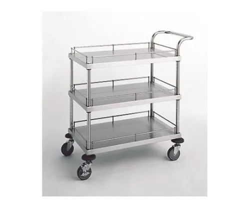 61-3799-13 W17 Type Stainless Steel Wagon (Stainless Steel (SUS304)) D460 x W610 x H950mm W17C-S4606