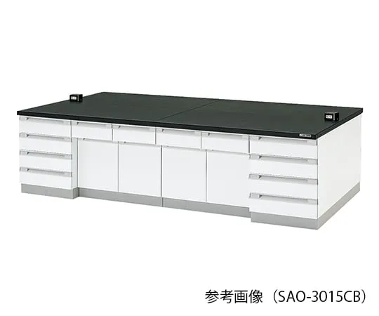 3-7767-01 Laboratory center bench (Wood Type) 1800 × 1200 × 800mm SAO-1812CB