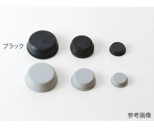 63-3112-63 Attached Rubber Feet, Molded Type (10pcs) Φ 21 x Φ 17 x 7 mm Black B21-7