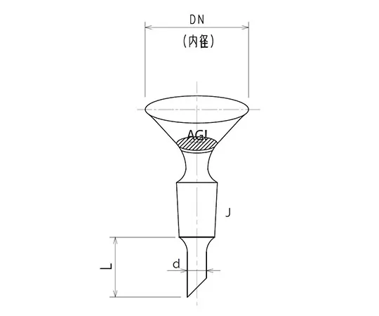 61-0188-49 Semi-Micro Funnel with Filter Plate φ45 3772-45-1M-F