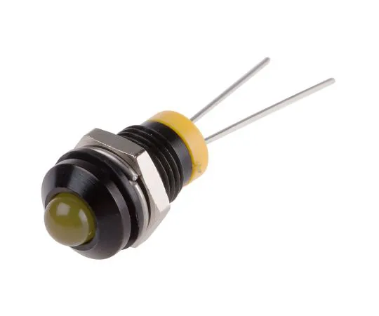63-4585-56 RS PRO Yellow Indicator, 2 V dc, 8mm Mounting Hole Size, Lead Pins Termination, IP67 205-347