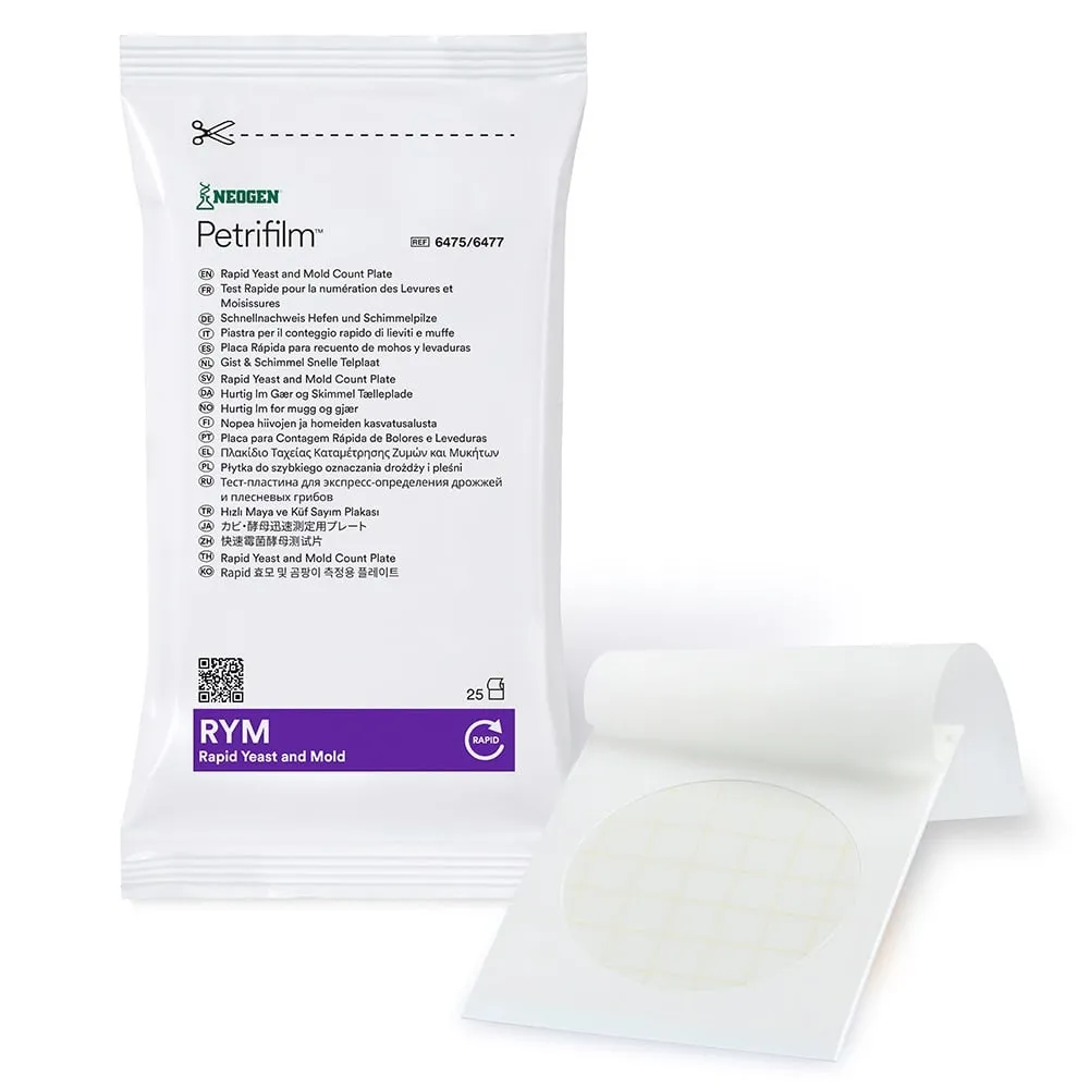 2-4226-05 Petrifilm(TM) Medium Plate for Measurement Of Salmonella Bongori , Rapid Measurement Of Mold, Yeast And Viable Bacteria) for Rapid Measurement Of Mold And Yeast (25 Sheets/Bag X2 Bags) 6475RYM