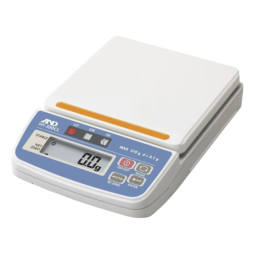 62-6085-46 Compact Scale HT-CL Series with Comparator Light Weighing: 310g Minimum display: 1 g HT-300CL