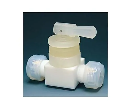 61-3527-72　［Out of stock］Fluorocarbon Resin Toggle Valve Horizontal Type 6φ　NR0015-01