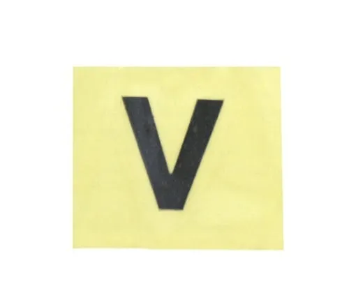 61-7398-13 Character Seal Black V 15mm CL15B-V