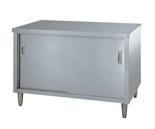 3-4022-01 Cabinet Workbench (Stainless Steel (SUS430)), Stainless Steel Door Specification) 600 x 450 x 800 E-6045