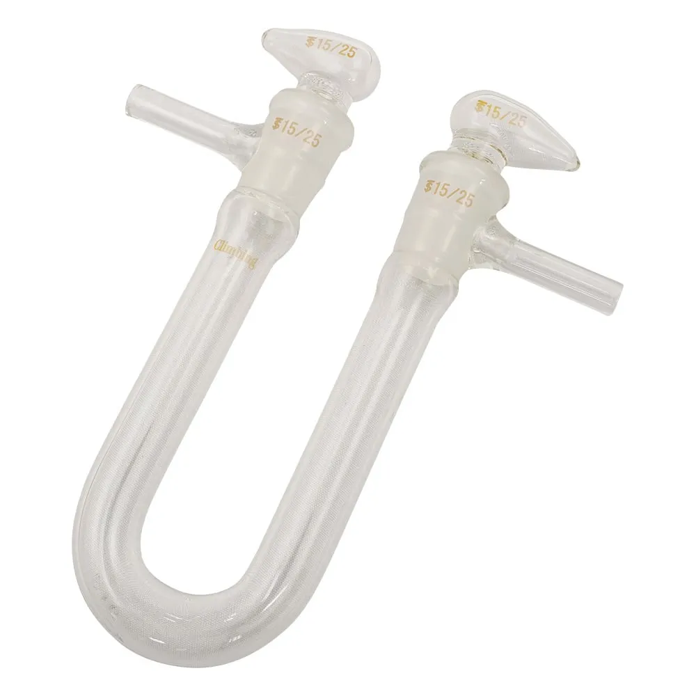 1-4357-01 Common Slide Calcium Tube (With Stopcock U Shape) 130mm CL0684-01-10