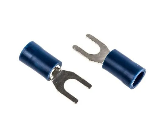 63-4641-67 RS PRO Insulated Crimp Spade Connector, 1.5mm² to 2.5mm², 16AWG to 14AWG, M4 Stud Size Vinyl, Blue 534-626