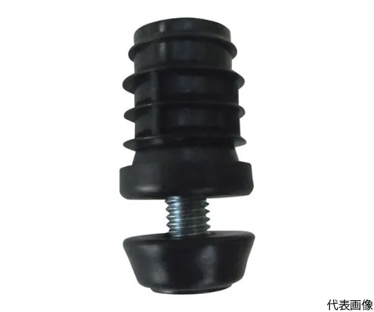 64-4998-77 Resin Cap Round Pipe 25 with Adjuster Black 2 pcs AC343K2