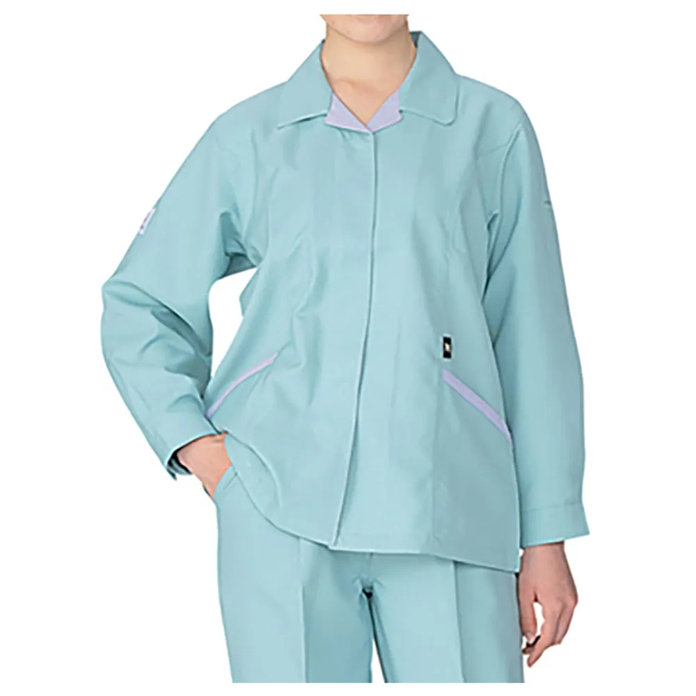 3-719-01 High Antistatic Jacket (Front Zipper) Green S 80405-104-S