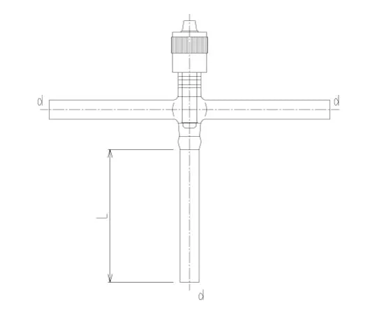 62-2091-63 High Vacuum Greaseless Valve T-Shaped Core Rod Material: PTFE 2260-8