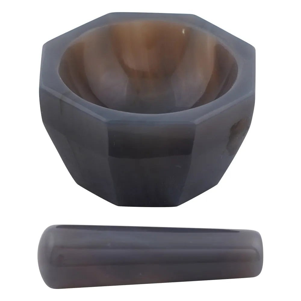 2-888-01 Agate Mortar 50 x 60 x 18 with Pestle -