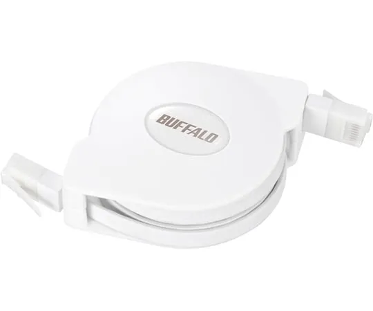 65-3411-10　［Discontinued］Non-breaking Claw Cat6 LAN Cable Winding Type 2.5 m White　BL6TM25WH