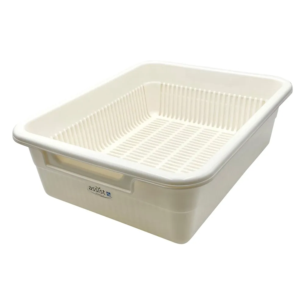 3-8515-01 Draining Basket 475 x 375 x 155mm PP Beige No.1