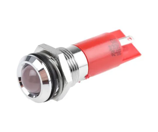 63-4585-53 RS PRO Red Indicator, 24 V ac/dc, 14mm Mounting Hole Size, Solder Tab Termination, IP67 205-319
