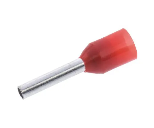 63-4627-87 RS PRO Insulated Crimp Bootlace Ferrule, 8mm Pin Length, 1.7mm Pin Diameter, 1mm² Wire Size, Red 458-702
