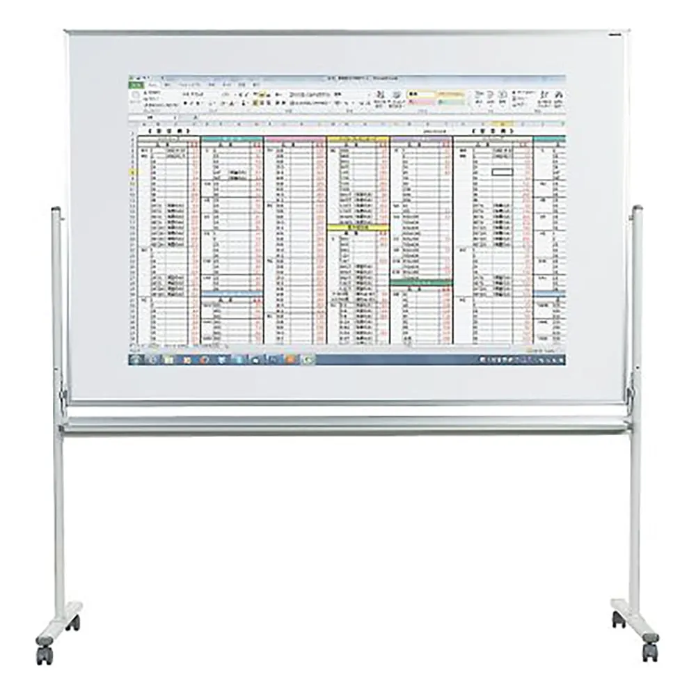 3-9052-05 Projection Whiteboard (Double-Sided, With Legs) UM34TD
