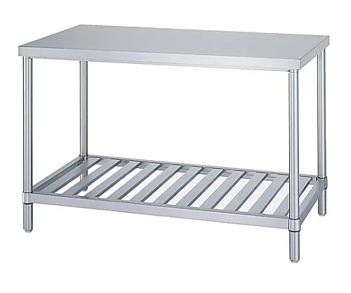 61-0008-74 Stainless Workbench (Stainless Steel (SUS304)), Duckboard Shelf Specification) 450 x 450 x 800 ASN-4545