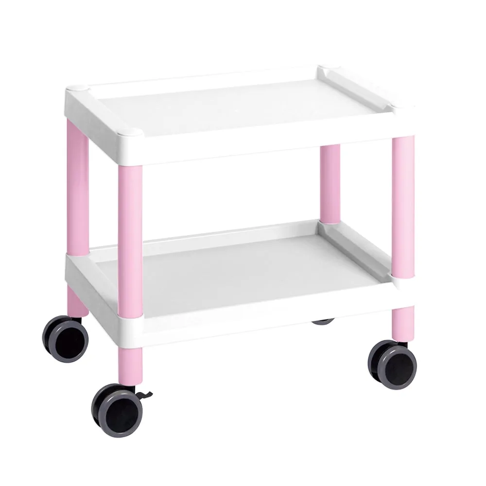 3-6503-01 Mobile Cart (Low-Floor Type) 532 x 368 x 500 Pink MC10