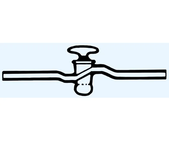 65-8677-53 High Vacuum Cock S-Shaped Branch Tube Outer Diameter φ8mm HVS-08