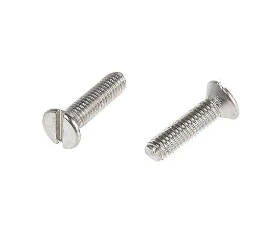 63-4639-63 RS PRO, M3 Countersunk Head, 12mm Stainless Steel Slot A2 304 Plain 527-167