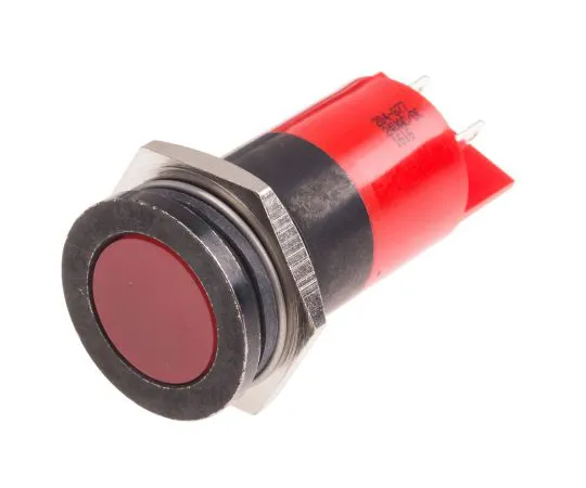 63-4585-38 RS PRO Red Indicator, 24 V ac/dc, 22mm Mounting Hole Size, Solder Tab Termination 204-877