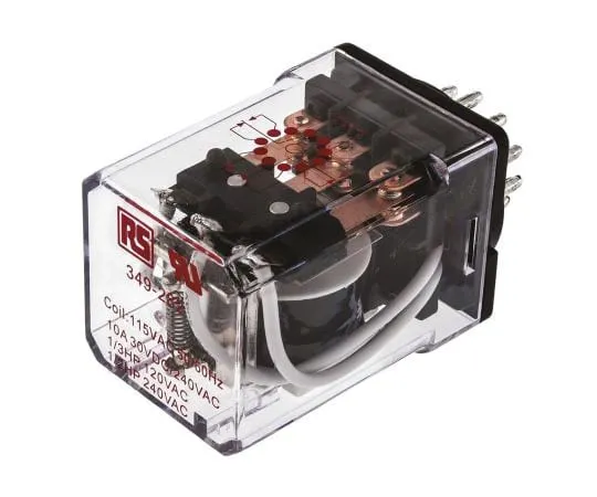 63-4604-59 RS PRO, 115V ac Coil Non-Latching Relay 3PDT, 10A Switching Current Plug In, 3 Pole 349-282