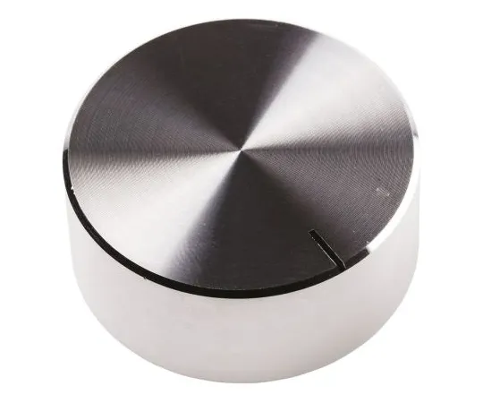63-4635-78 RS PRO 38mm Silver Potentiometer Knob for 6.4mm Shaft Splined 499-961