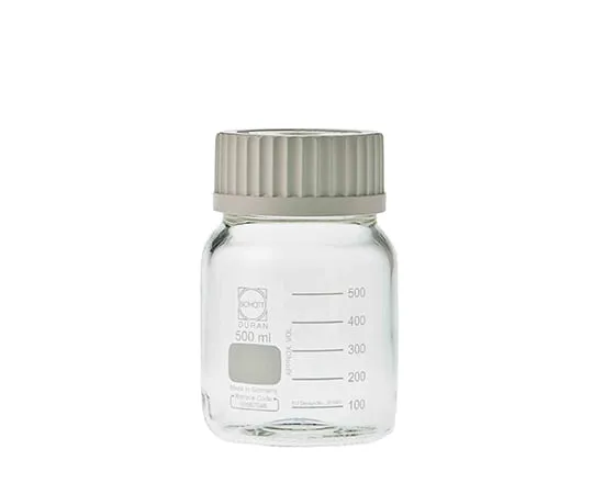 61-4411-89 Screw Cap Bottle Wide-Mouth with White Cap 500mL 017250-2500A