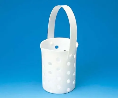 61-4377-33 PTFE Round Cleaning Basket (Small) 70φ x 98H F-1095-01