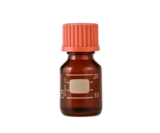 61-4411-52 Screw Cap Bottle (Medium Bottle) Amber with Red Cap 25mL 017210-2511A
