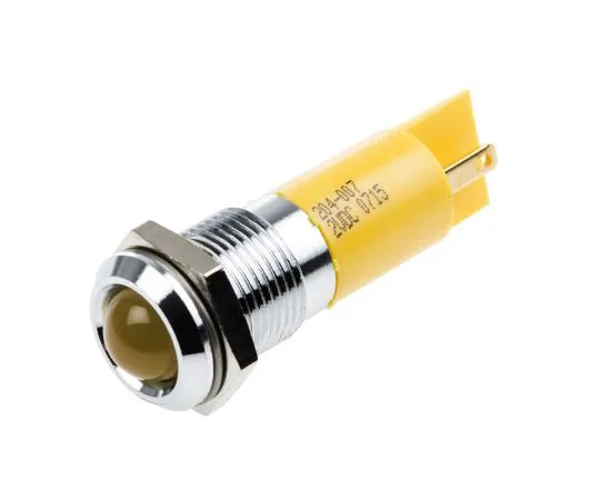 63-4585-13 RS PRO Yellow Indicator, 2 V dc, 14mm Mounting Hole Size, Solder Tab Termination 204-007