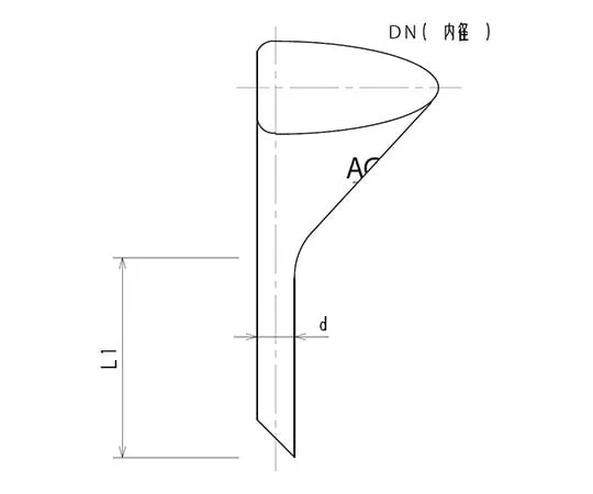 61-0188-45 Semicircle Powder Funnel φ60 3766-60