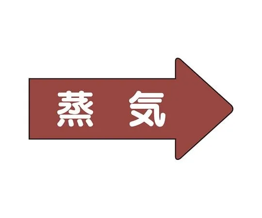 62-6124-21 JIS Piping Identification Direction Display Sticker Right Direction Display Steam (Large) 1 Set (10 Pieces) AS-41L