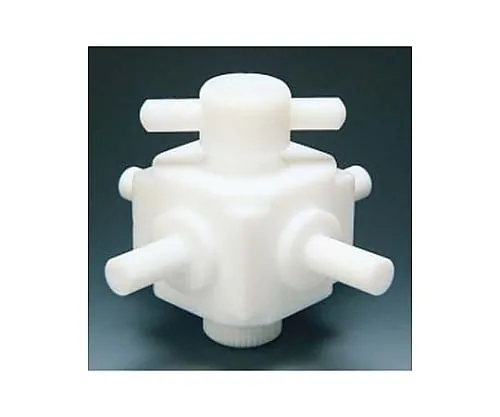 61-3528-36 Fluorocarbon Resin Four-Way Valve Branch Type 6φ NR0031-01