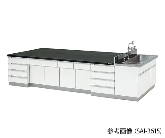 3-7769-01 Central Laboratory Bench Wooden Type (2400 x 1200 x 800mm) SAI-2412