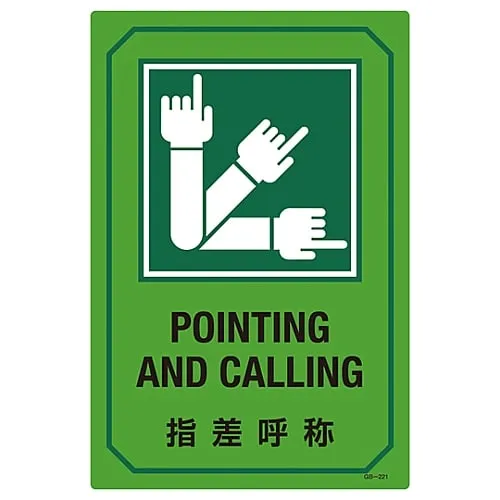 61-3390-29 Sign With English Letters Finger Pointing and Calling GB-221 95221