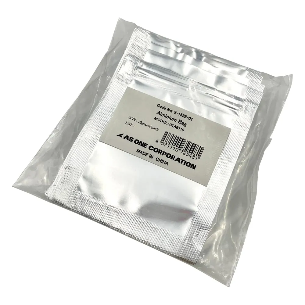 3-1588-01 Self-standing Type Aluminum Pack with Zipper Width: 90 x Under Zipper: 99mm Base Width 28mm CTAB115