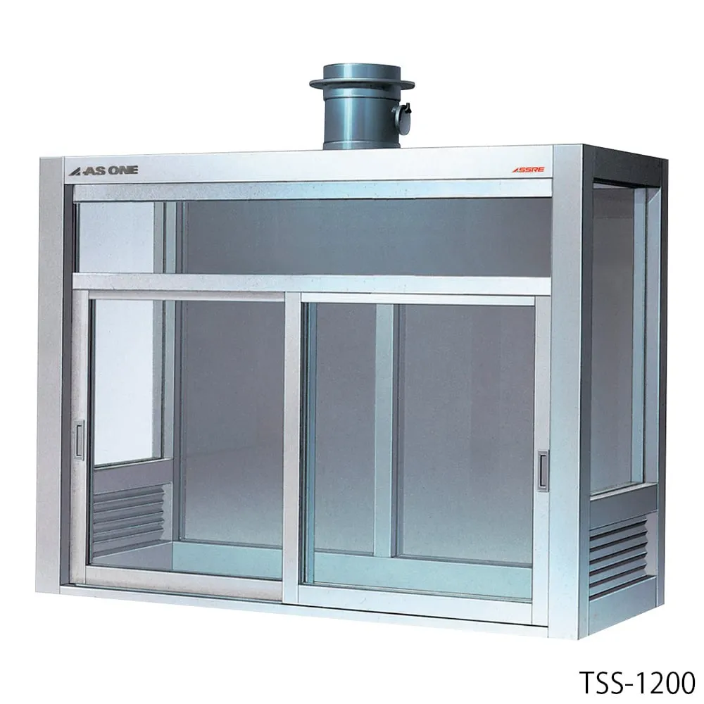 3-5822-11 Aluminum Test Table Hood (single-sided type, sliding sash type) 1800 x 750 x 1400 mm TSS-1800
