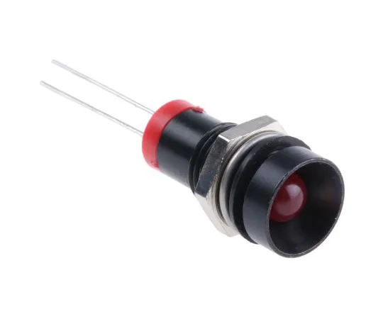 63-4587-64 RS PRO Red Indicator, 2 V dc, 8mm Mounting Hole Size, Lead Pins Termination, IP67 212-115