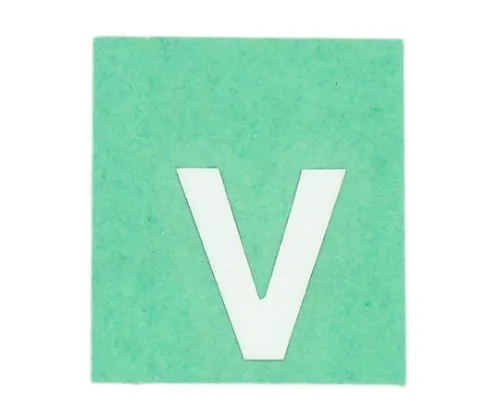 61-7397-63 Character Seal V White 15mm CL15W-V