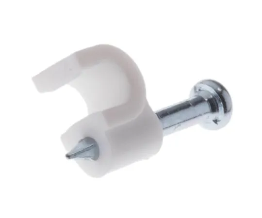 63-4592-66 RS PRO Cable Clip White Nail PE Round Clip, 3.5mm Max. Bundle 233-516