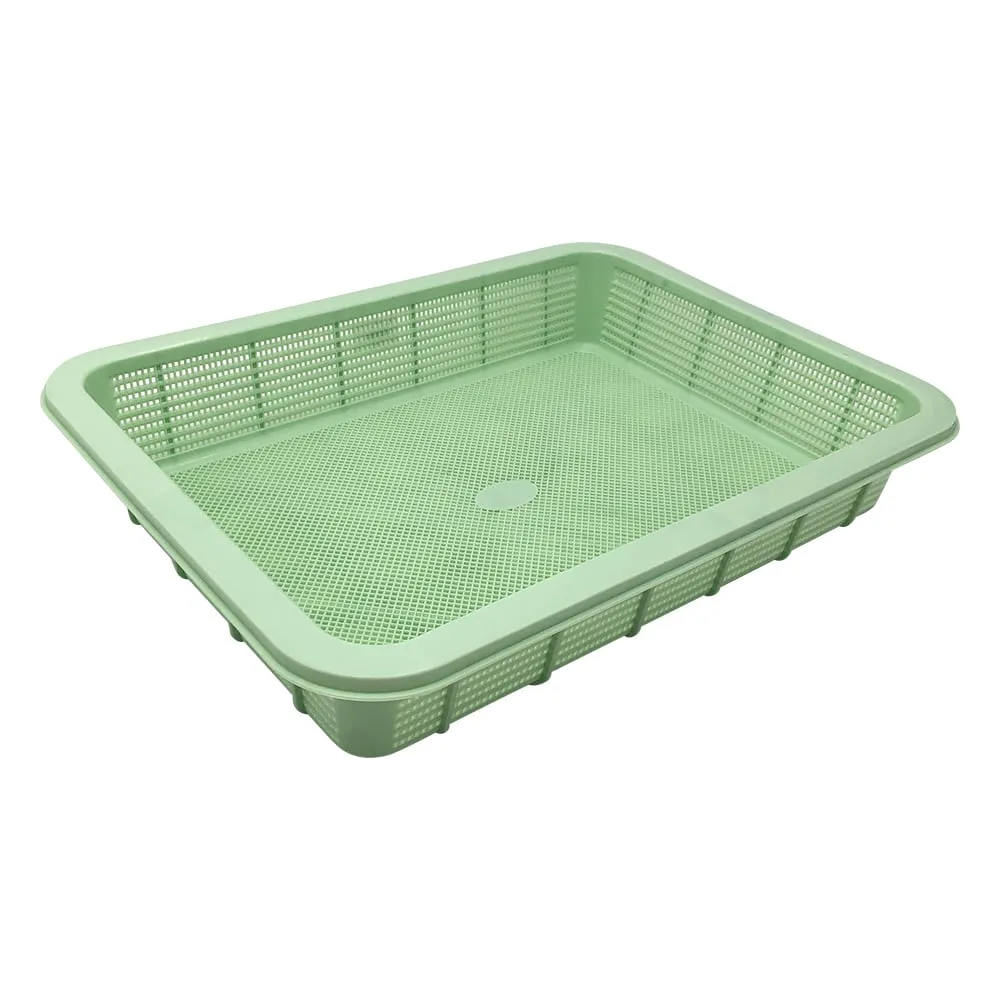 7-5649-03 Plastic Square Shape Basket Shallow Type Large -