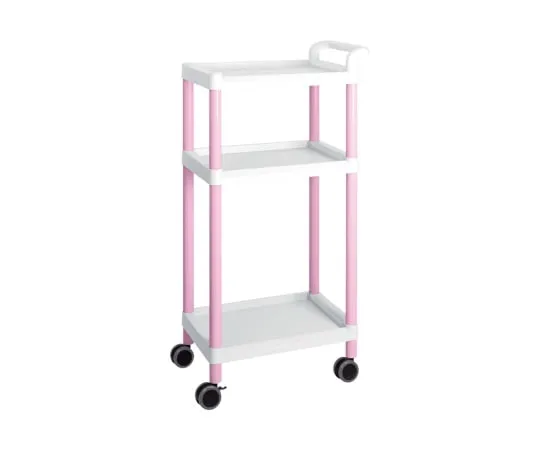 3-6642-01 Mobile Easy Cart (Tall Type/Regular 31) Pink 3 Stages ME31A