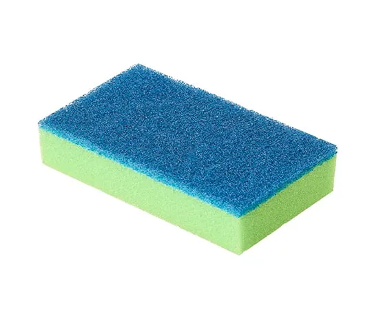 63-7319-93　［Discontinued］Scotch Bright with Blue Pad Sponge L Size Midori 150 x 90 mm　BPLGRE
