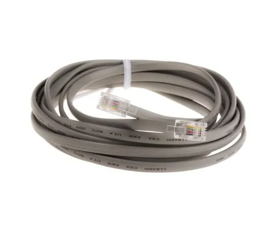63-4624-88 RS PRO Grey 3m Telephone Extension Cable RJ9 RJ9 PVC 446-658