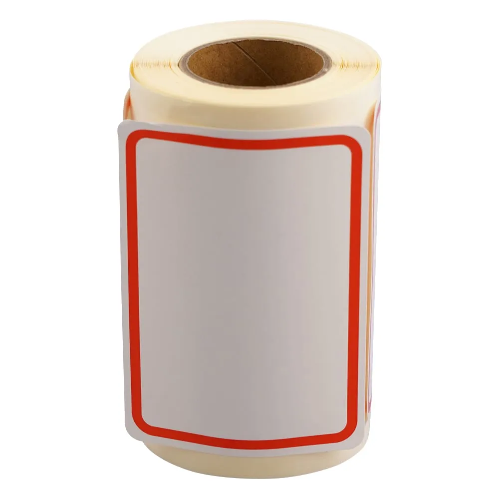 6-701-03 Border Label 50 x 70mm Red 100 Pieces RB-3