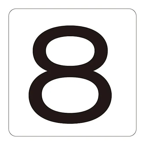 61-3414-39 Number Sticker HS-8 (5P) Large 171508